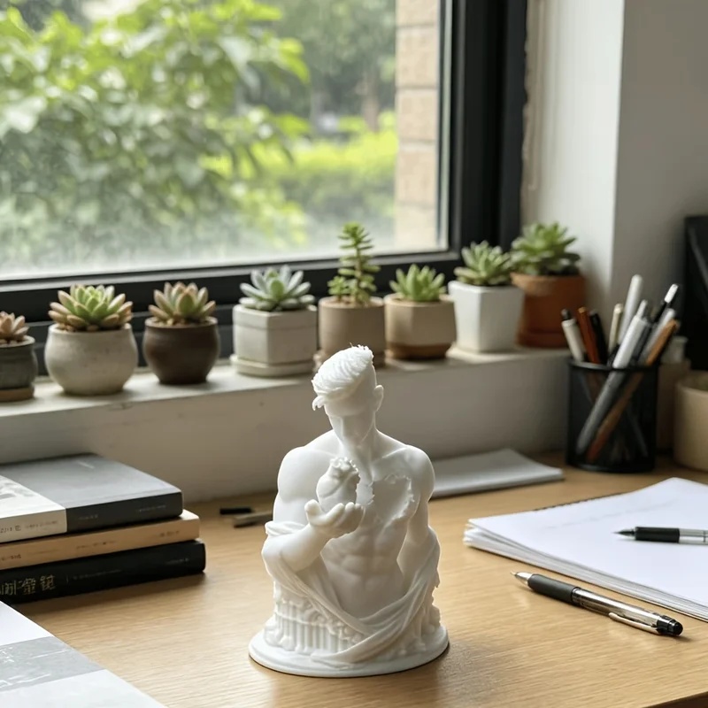 Office Furniture Hon - 3D-gedruckte männliche Brustfigur mit gebrochener Brust,