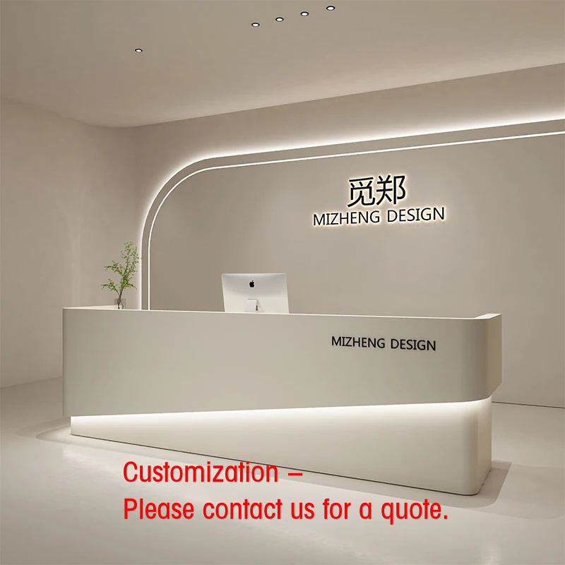 Reception Desk Counter - Maßgefertigter Moderner Einfacher MDF-Empfangstresen für Hotel,