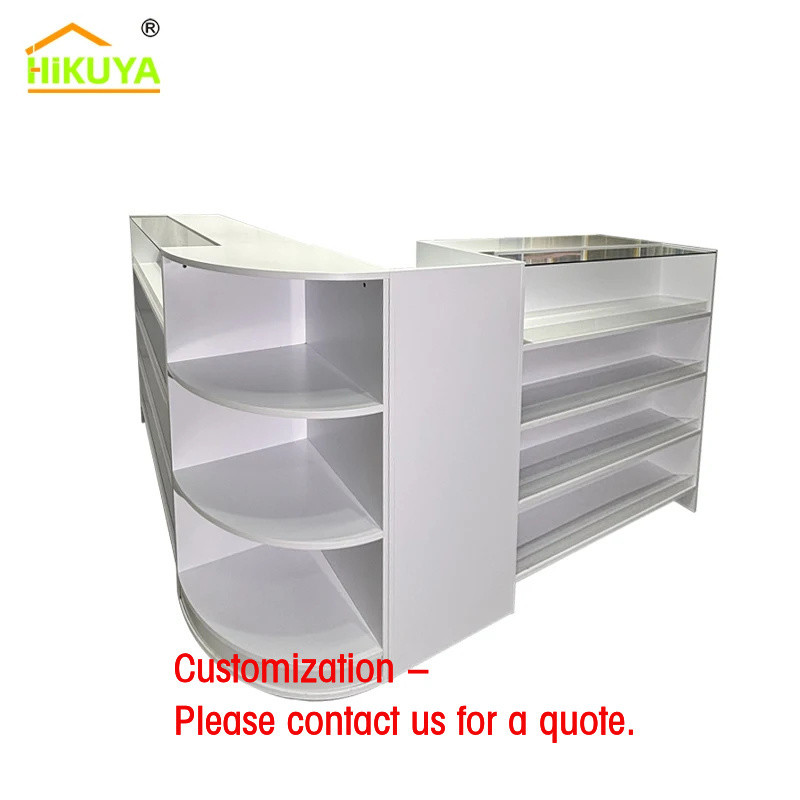 Reception Desk Counter - custom.HIKUYA Bestseller MDF-Platten Empfangstheke Kombination Kassentresen