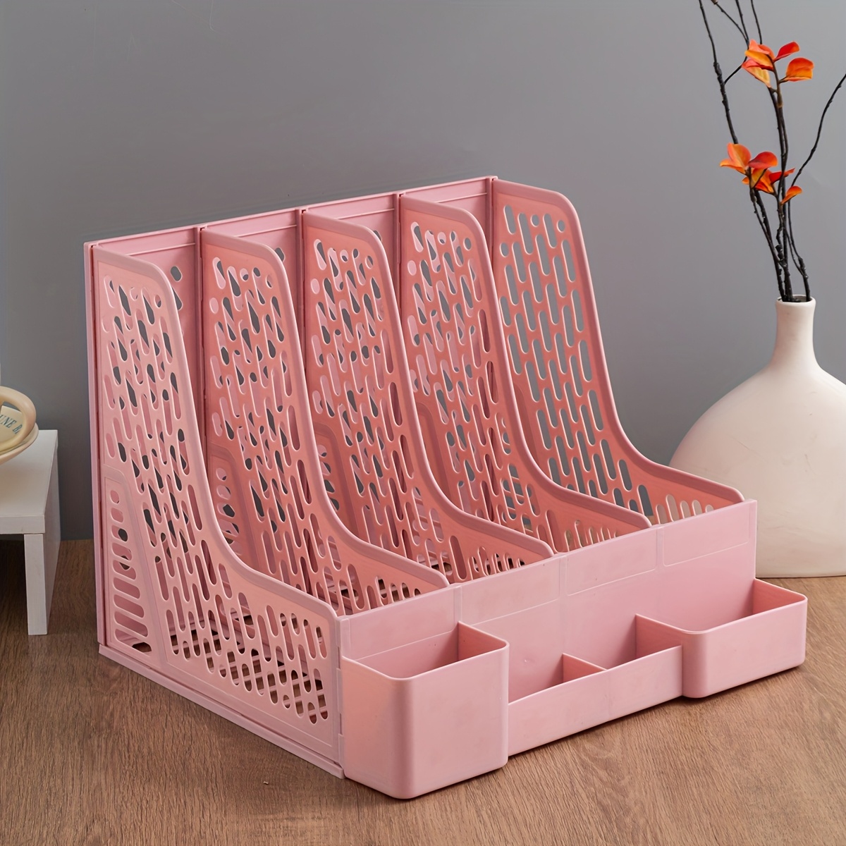 Desktop Filing Tray - Verstärktes 1-teiliges Bücherregal | Abnehmbarer Schreibtisch-Aktenhalter,