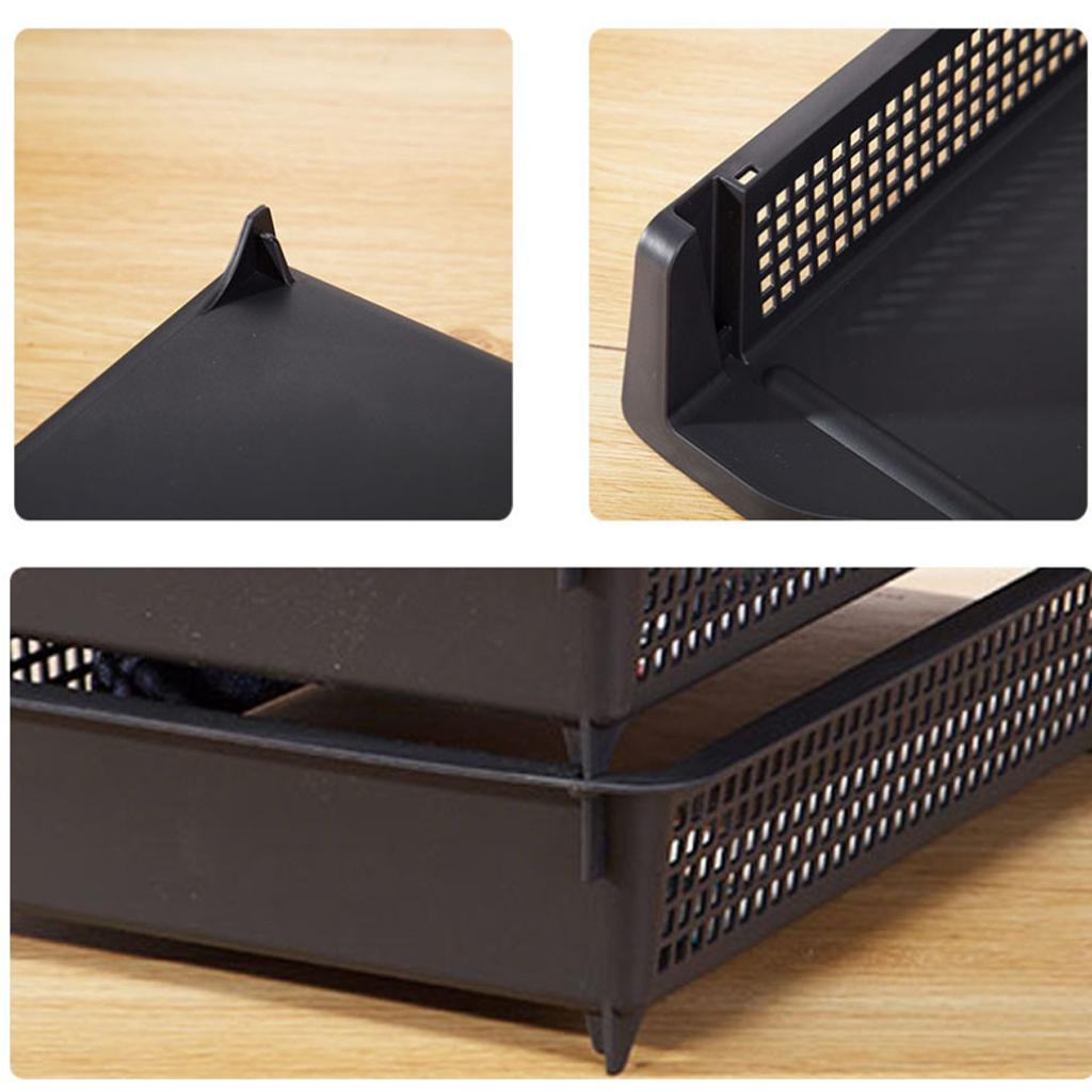 Desktop Filing Tray - Büro-Ablagefächer Stapelbare Kunststoff-Papierfächer Desktop-Aufbewahrungsregal für Dokumentenorganisation