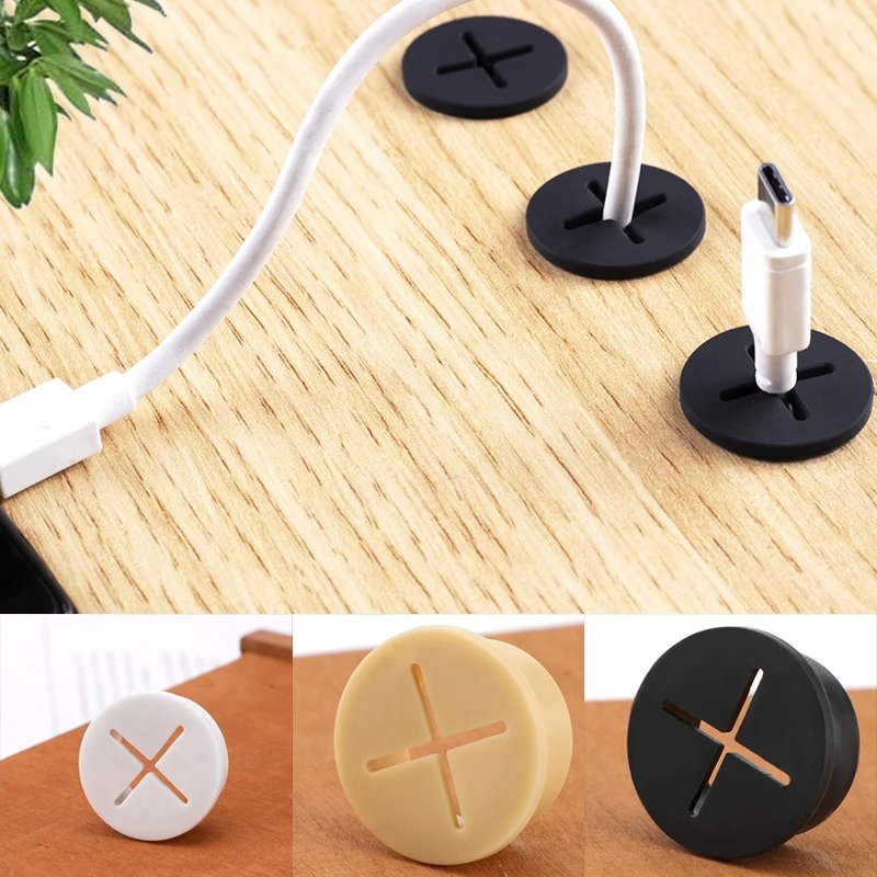 Office Furniture Suppliers - 5PCS Flexible Gummi Runde Kabel Loch
