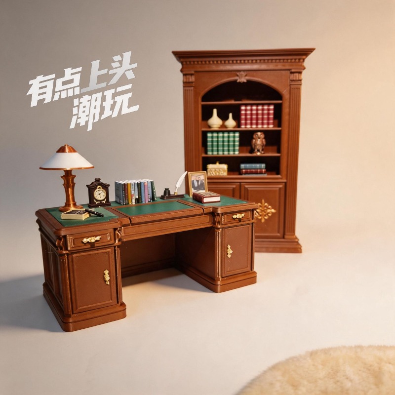 Office Furniture Suppliers - Original 1/12 Miniatur Vintage Amerikanischer Bürostuhl-Set