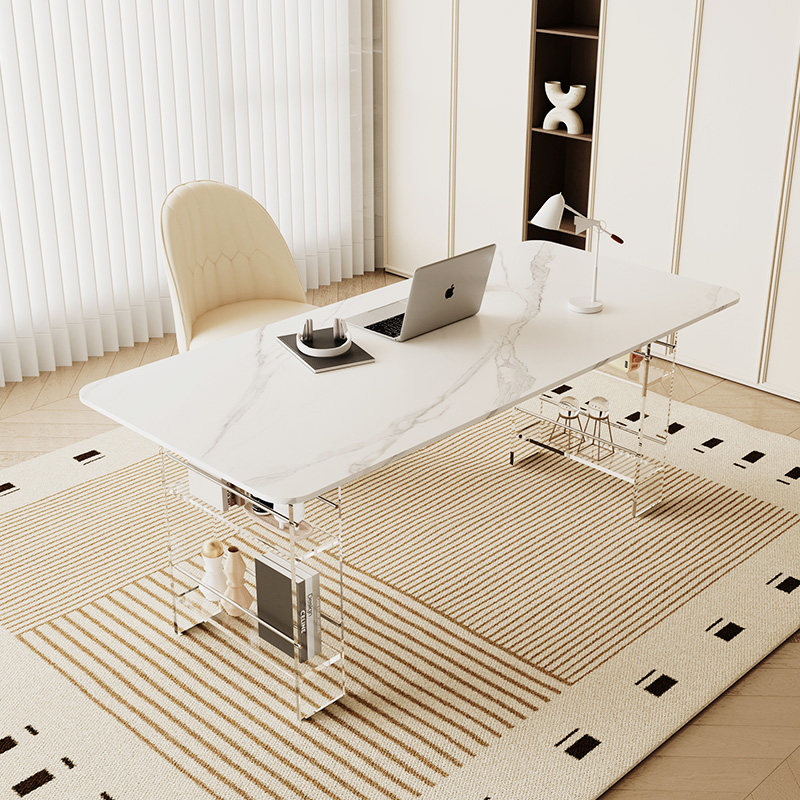 Office Furniture Design - Nordischer High-End-Schreibtisch aus gesintertem Stein, modernes