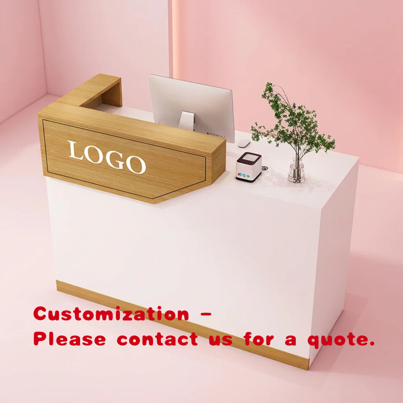 Reception Desk Counter - Maßgefertigter Holz-Hotelrezeptionstresen Moderner Büro-Empfangstresen Größe 1m