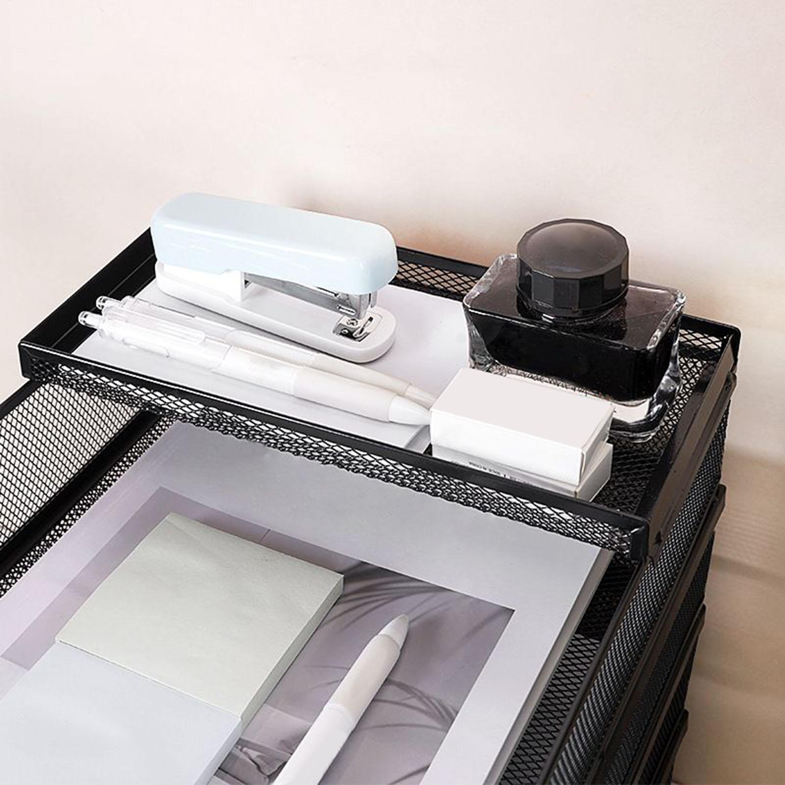 Desktop Filing Tray - Schreibtischtabletts, Metallgeflecht, stapelbar, für Akten, Schreibtisch-Organizer,