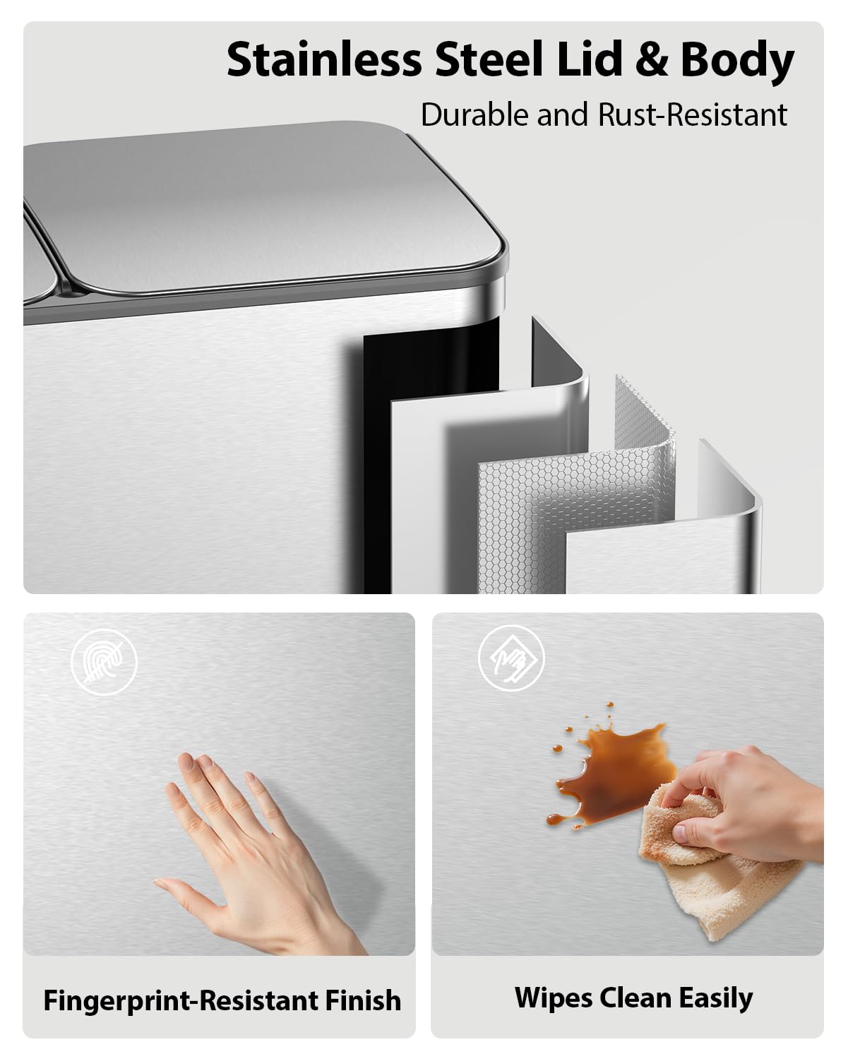 Doppel-Mülleimer für die Küche – Office Furniture Recycling Bewertung und Preis