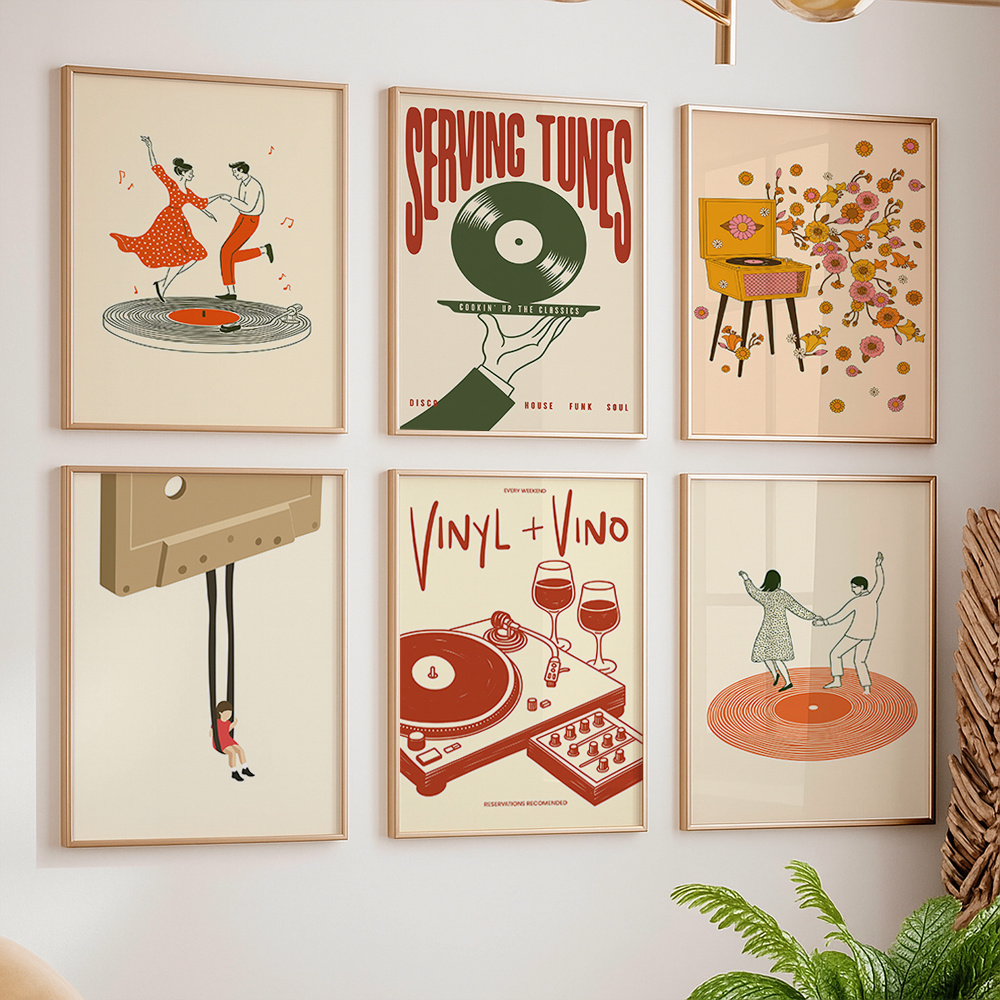 1 Stück Vintage Musik Leinwand – Office Furniture Design Bewertung und Preis