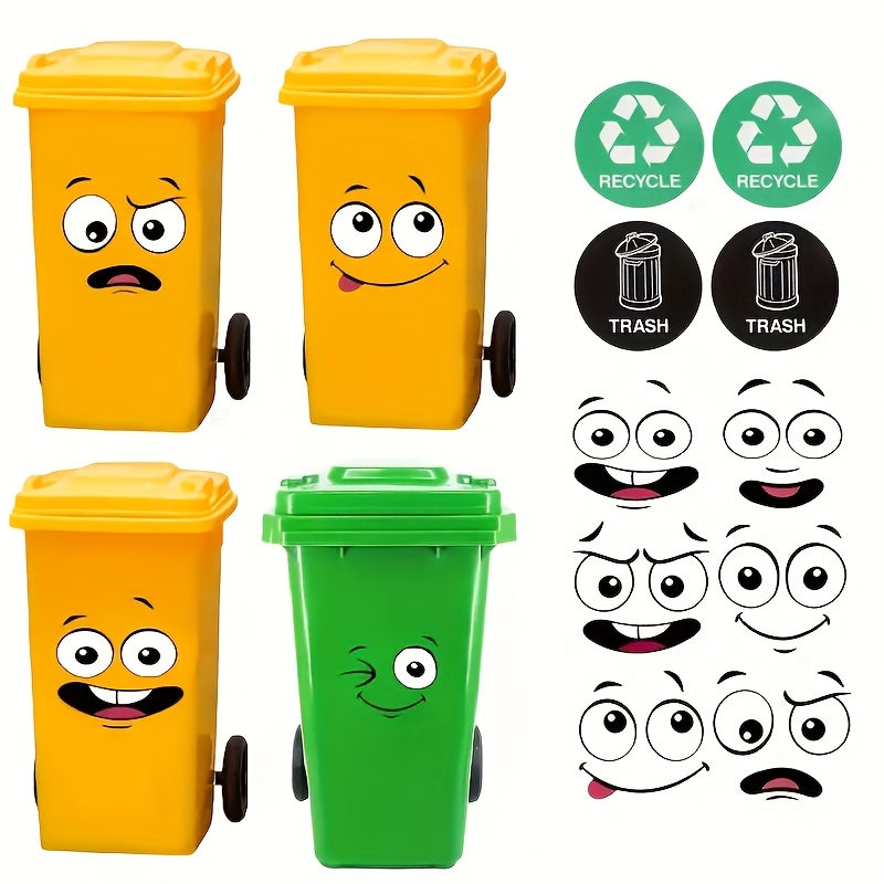 4 Stück Mülleimer-Aufkleber, R – Office Furniture Recycling Bewertung und Preis
