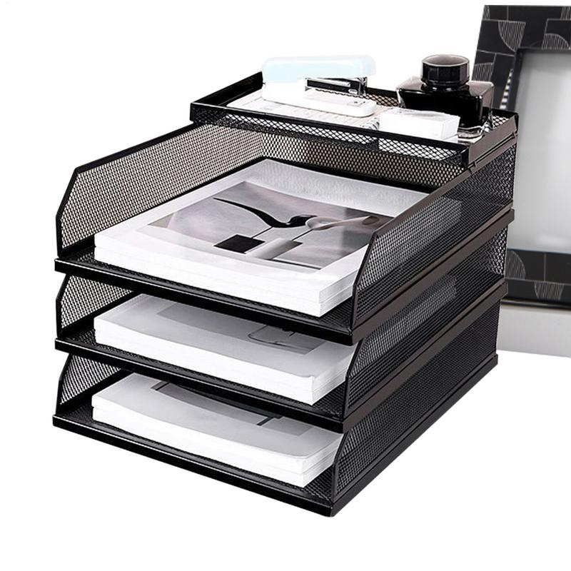 Schreibtischtabletts, Metallge – Desktop Filing Tray Bewertung und Preis